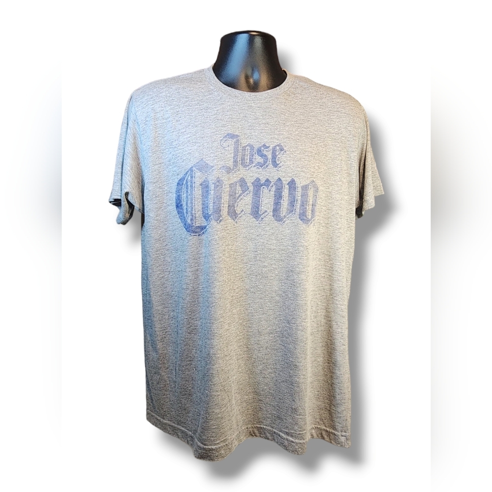 Jose Cuervo T-Shirt Adult Large Gray Logo Crew Tee Graphic Cotton Casual Mens